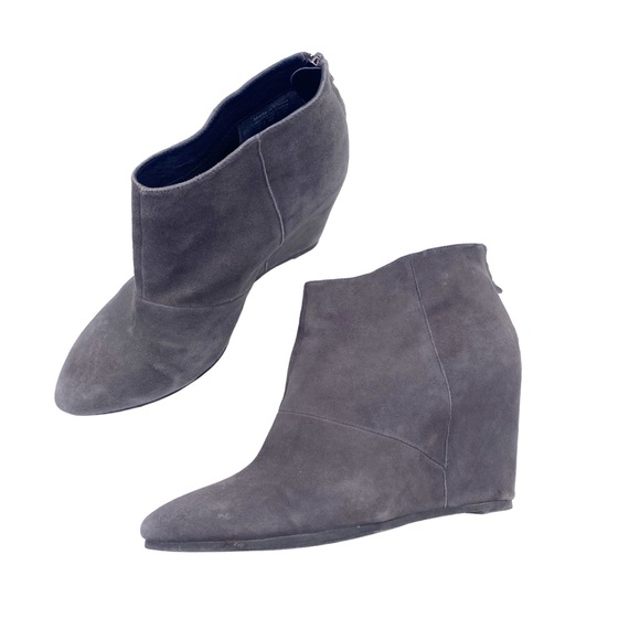 Aldo gray suede wedge booties size 9 - Picture 3 of 10